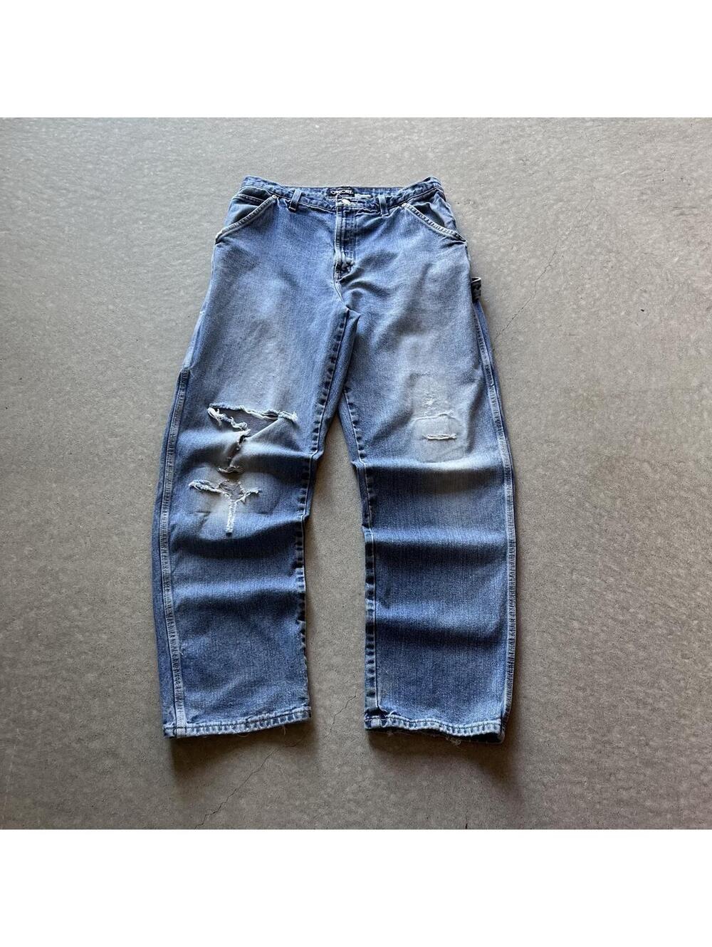Vintage 90s Cherokee Distressed Light Wash Carpenter Jeans